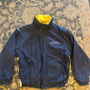 Nautica Dark Blue Jacket with Bright Yellow Lining